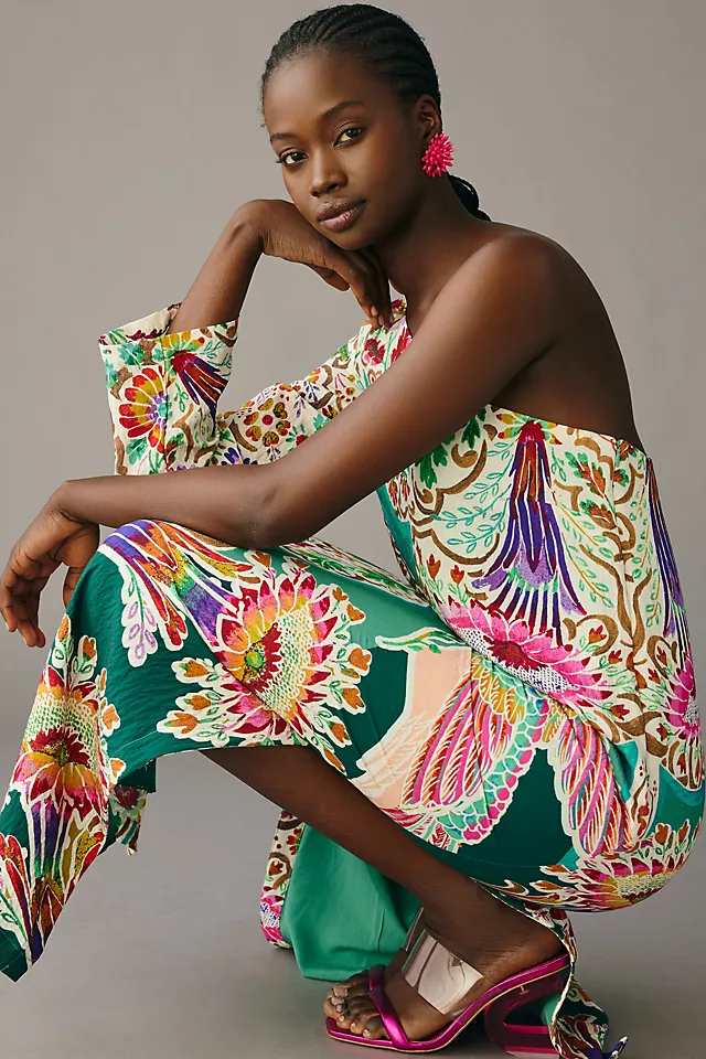 One-Shoulder Printed Shift Dress ASSORTED