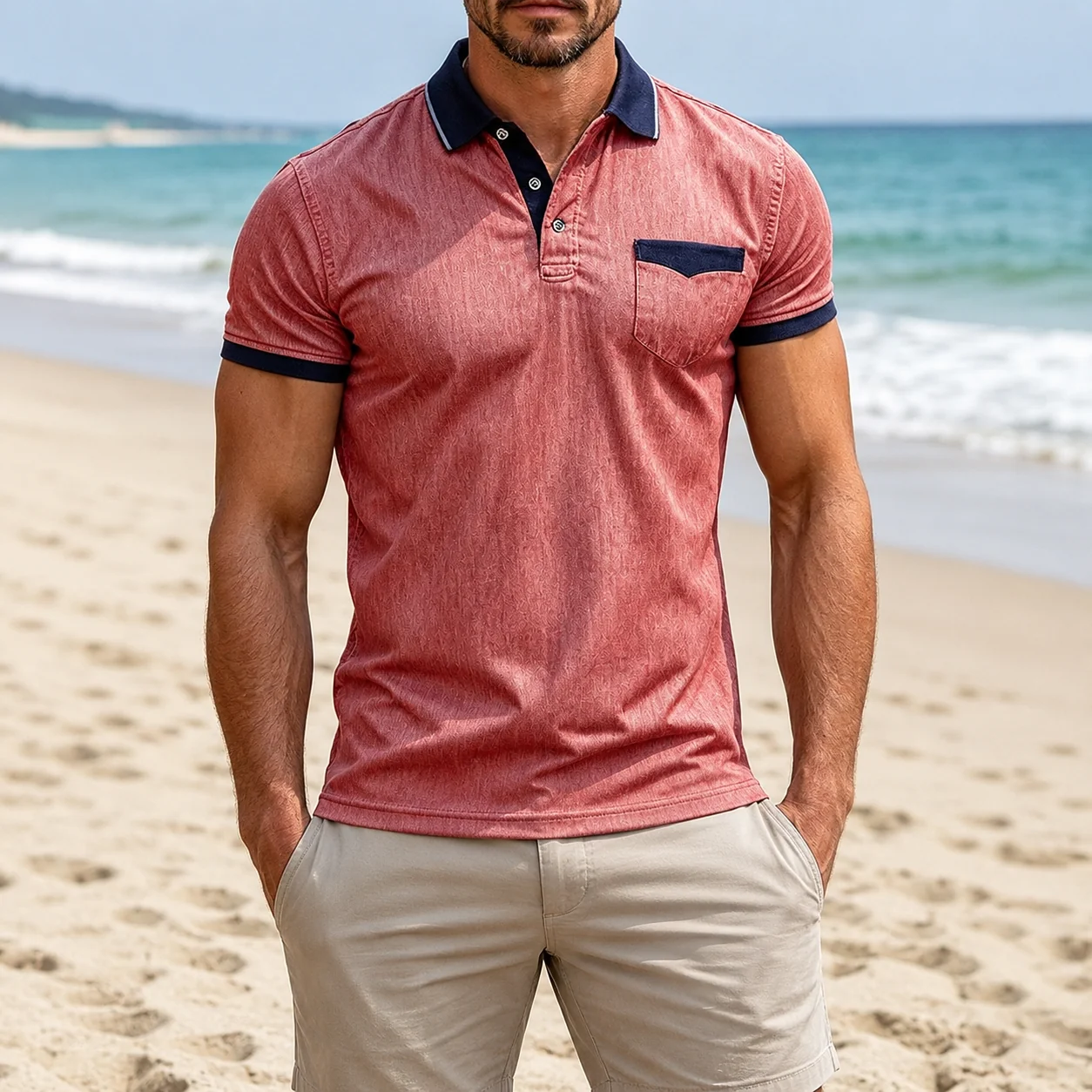 Mivanity Smart Casual Stretchy Polo Shirts