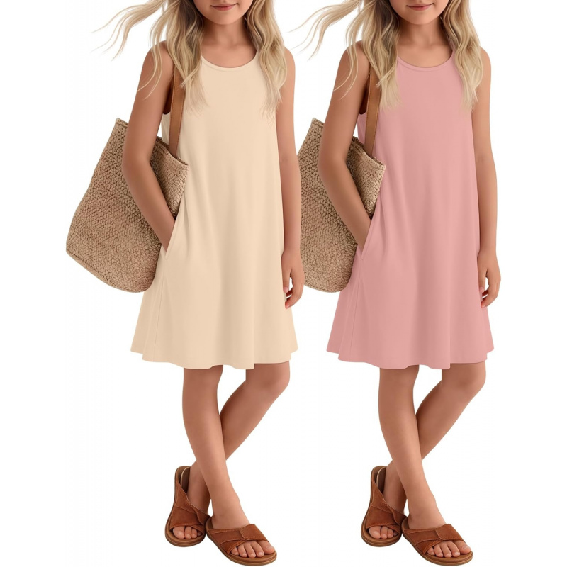 2 Pack Girls' Summer Dresses