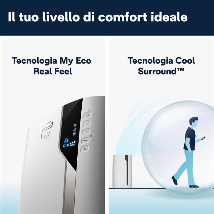 DE LONGHI - PAC EX130 CST WIFI Condizionatore portatile-Bianco