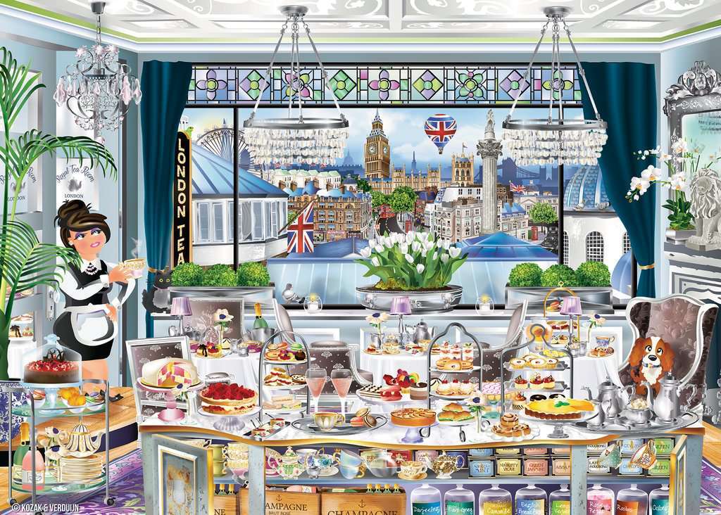 Wanderlust Collection London Tea Party 1000 Piece Puzzle
