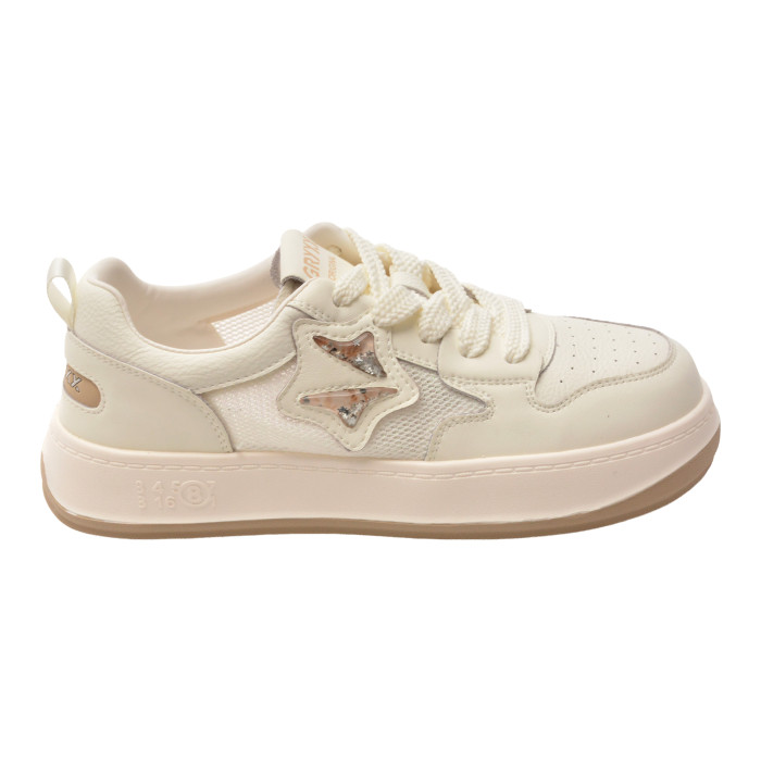 Pantofi sport GRYXX albi, C1180, din piele naturala
