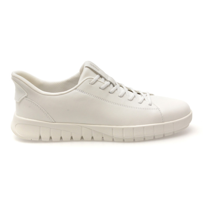 Pantofi sport GEOX albi, U56MAA, din piele ecologica