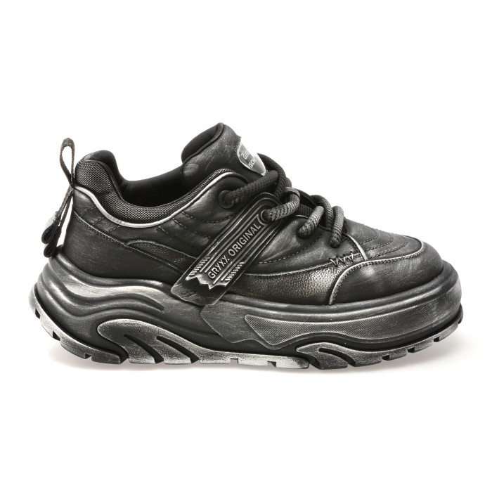 Pantofi sport GRYXX negri, 3655, din piele naturala