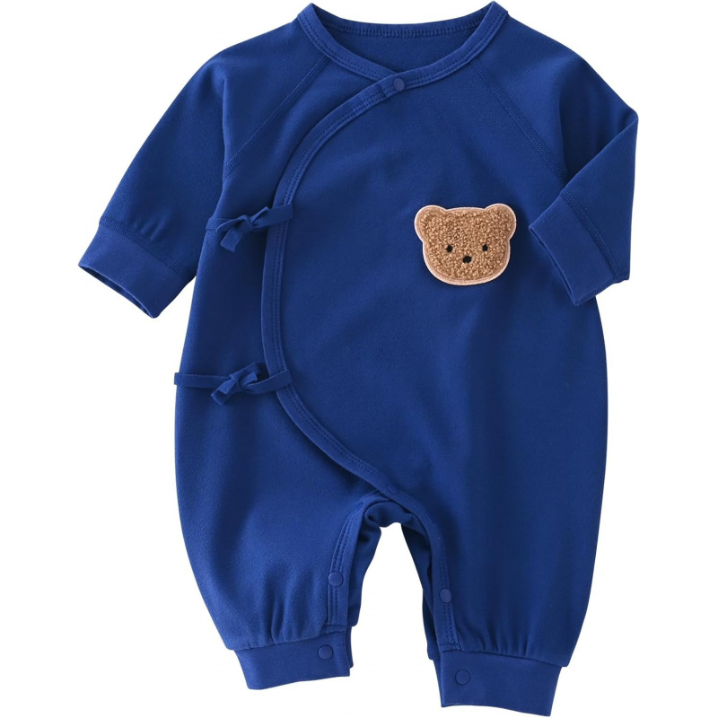 VAELIRAEL Newborn Baby Cute Bear Patched Onesie