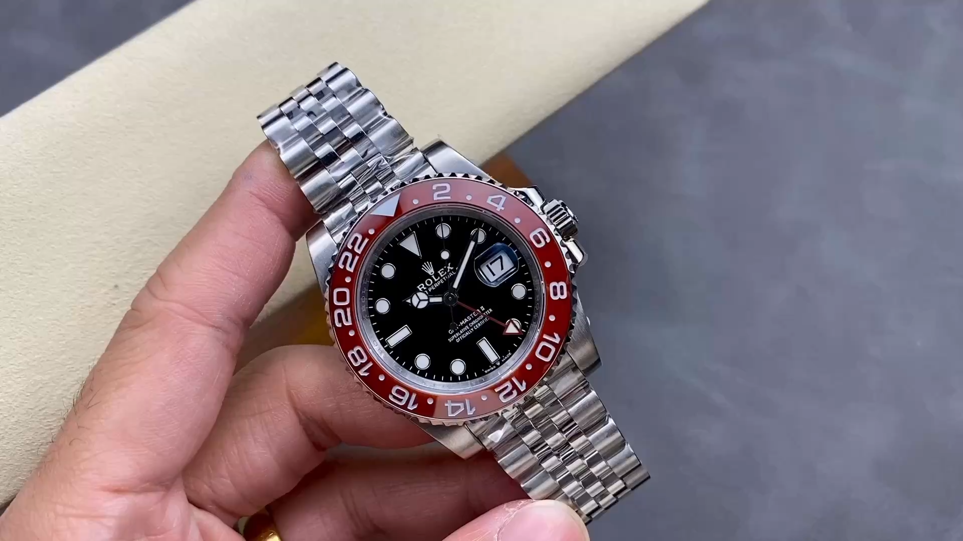 Rolex GMT Master II Pepsi 126710BLRO Jubilee Mint Black Dial 40MM Men's Watch