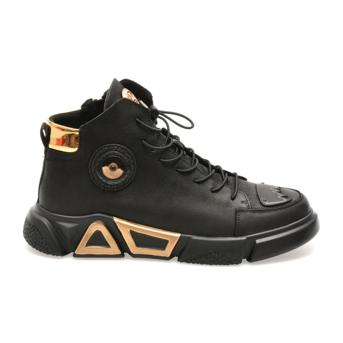Ghete GRYXX negre, 85109, din piele naturala