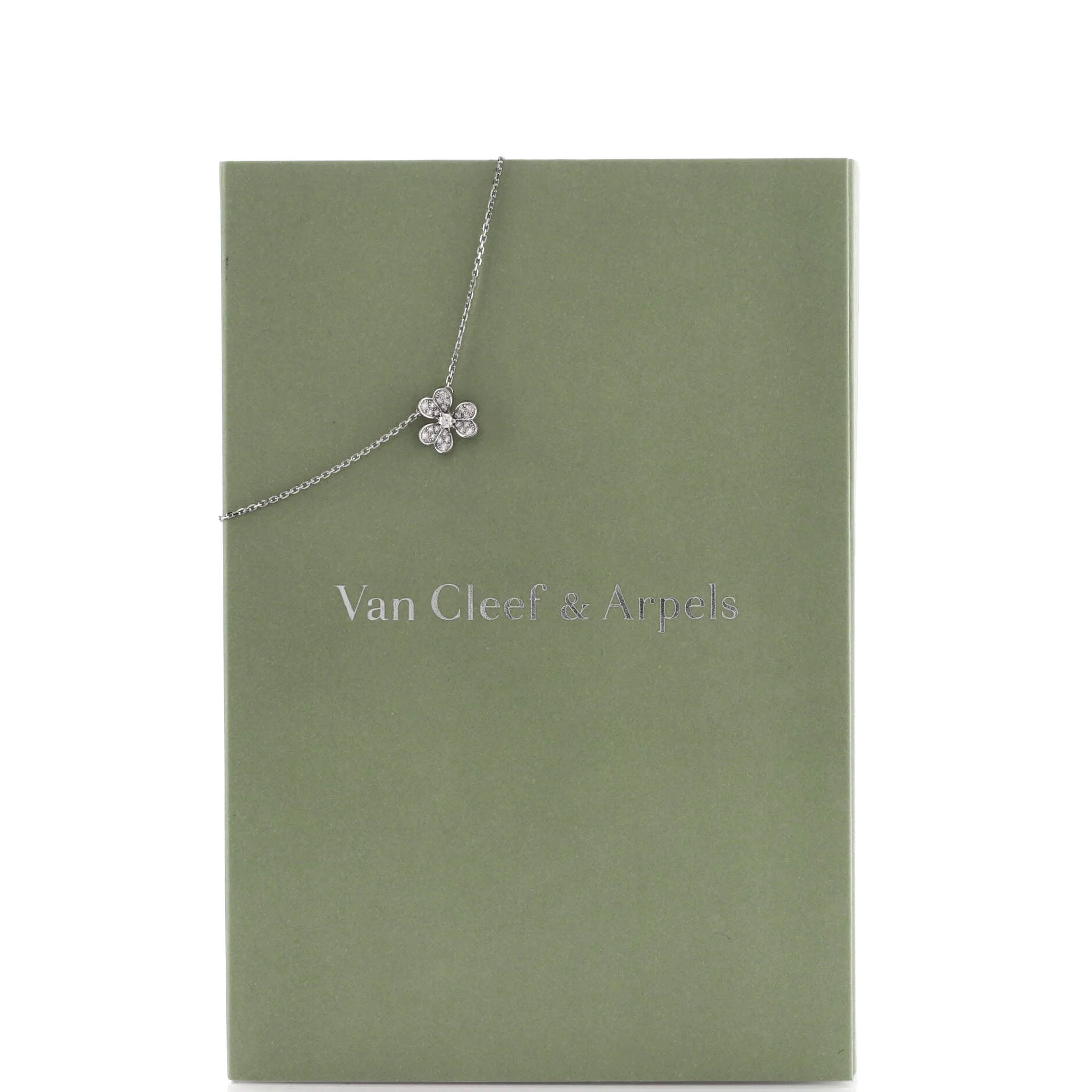 Frivole Pendant Necklace 18K White Gold with Pave Diamonds Mini
