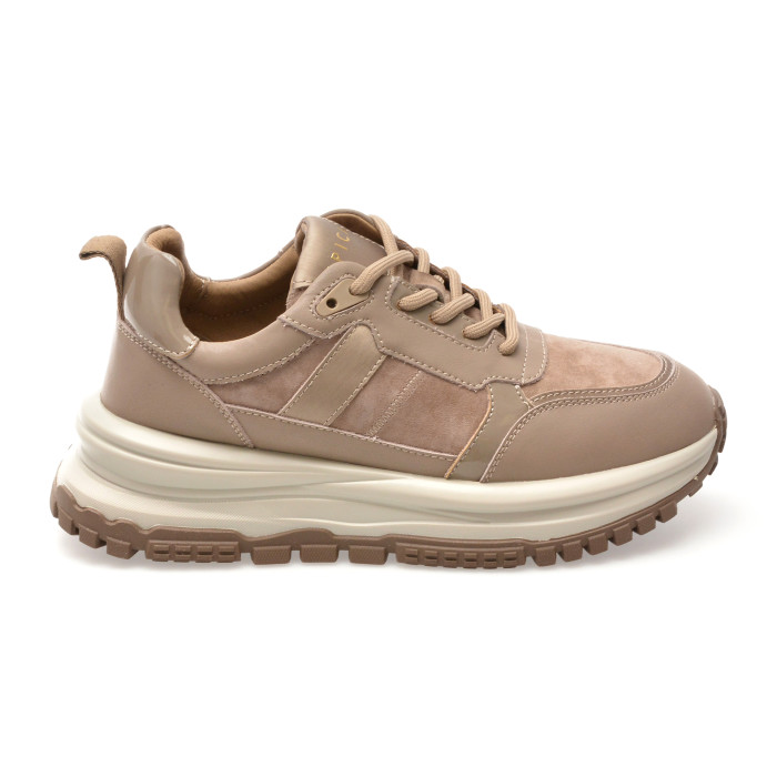 Pantofi sport EPICA gri, QS319, din piele naturala