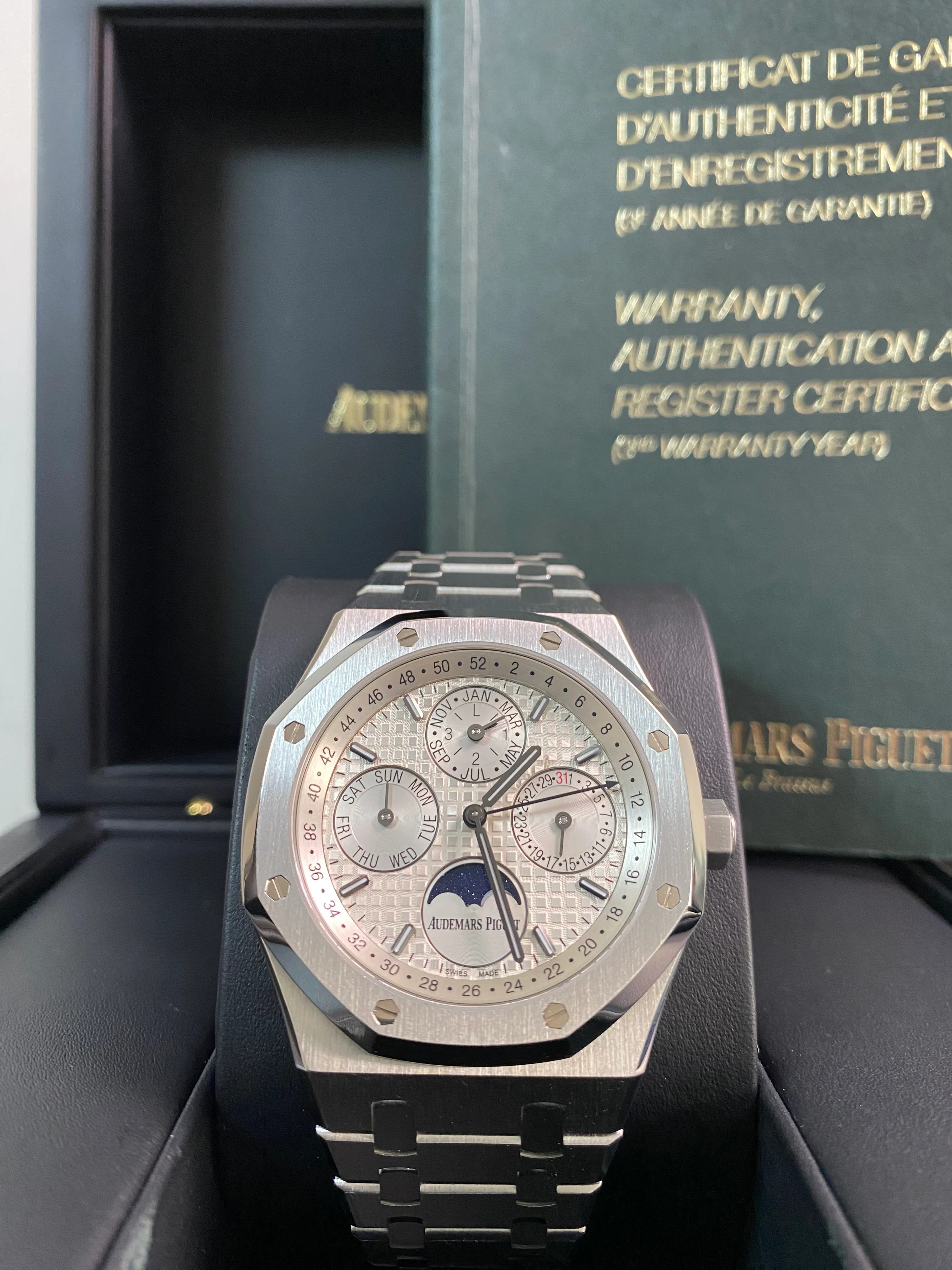 Audemars Piguet,Royal Oak Perpetual Calendar Royal Oak Perpetual Calendar - 2017 - Silver Dial - 26574ST - *FULL SET*