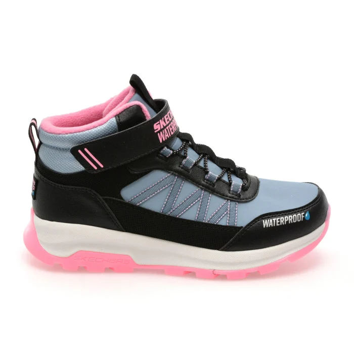 Ghete SKECHERS negre, STORM BLAZER, din piele ecologica