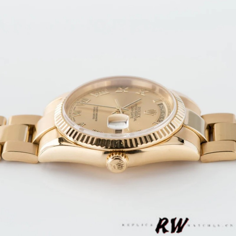 Rolex Day-Date 118238 Champagne Dial Yellow gold 36mm Unisex Replica Watch
