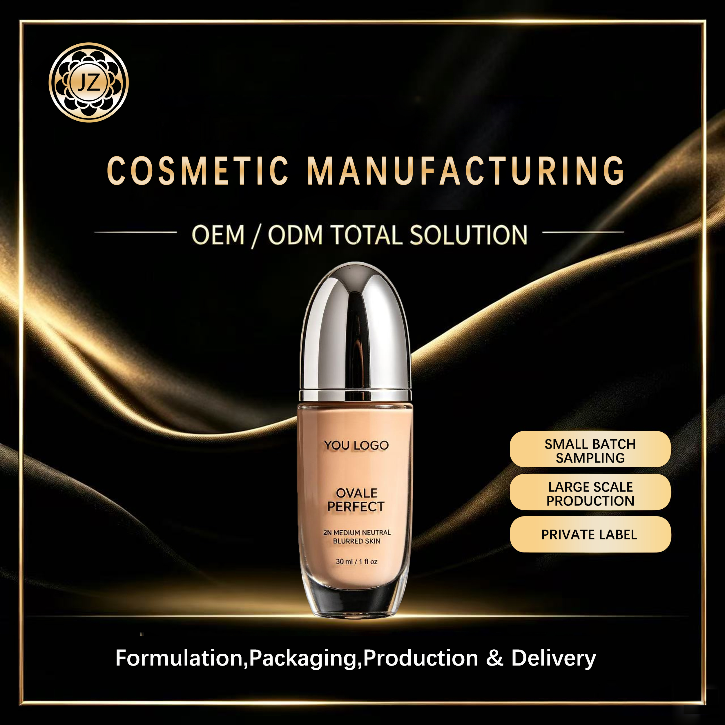 All-in-One Long-Lasting Foundation (Customizable in Multiple Shades)