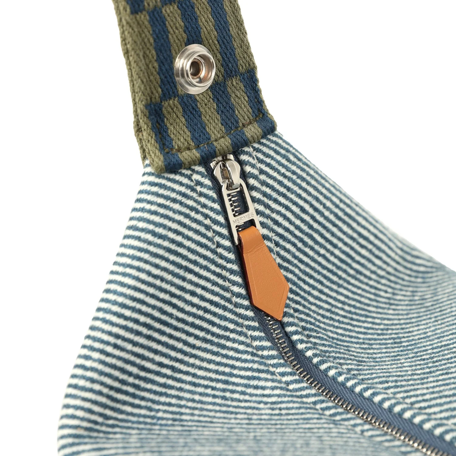 Hermes Bride A Brac Carre Case GM Bleu Abyss Merino Wool Palladium Hardware