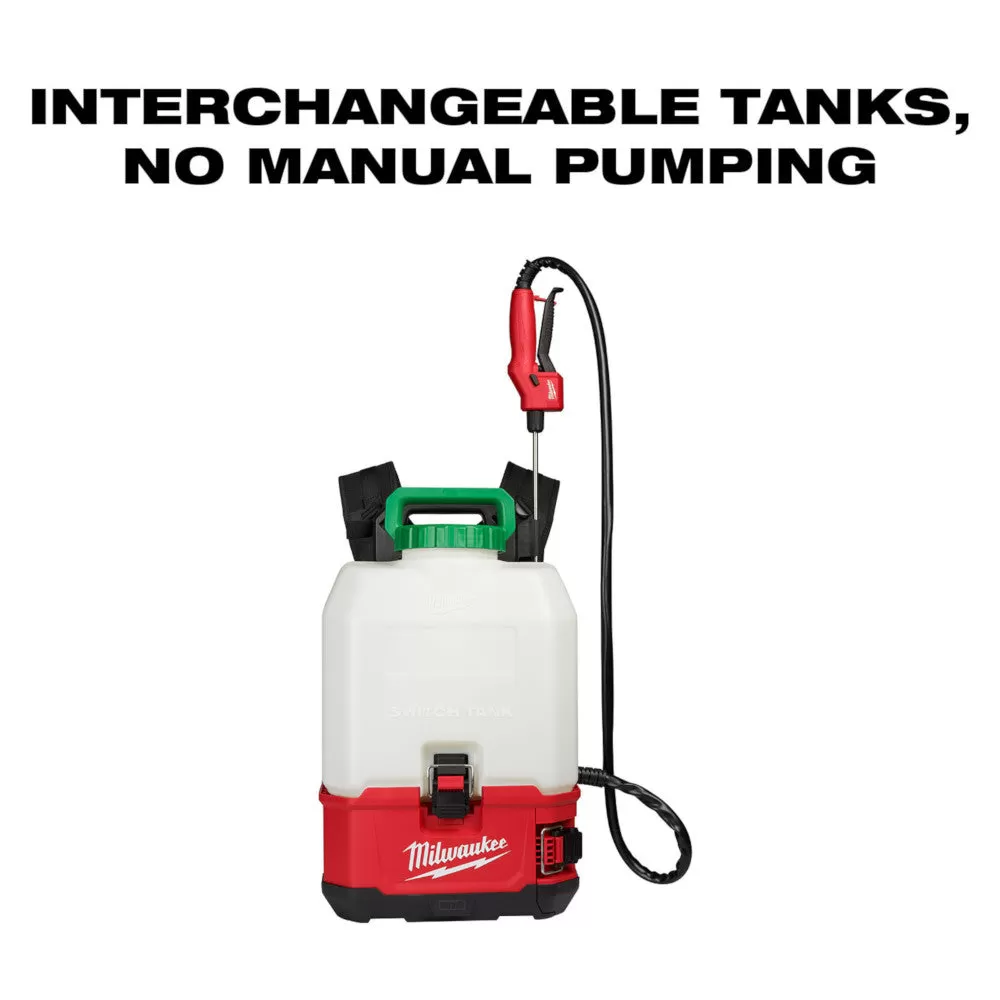 Milwaukee 2820-20PS M18 18V 4 Gallon Switch Tank Backpack Sprayer, Bare Tool