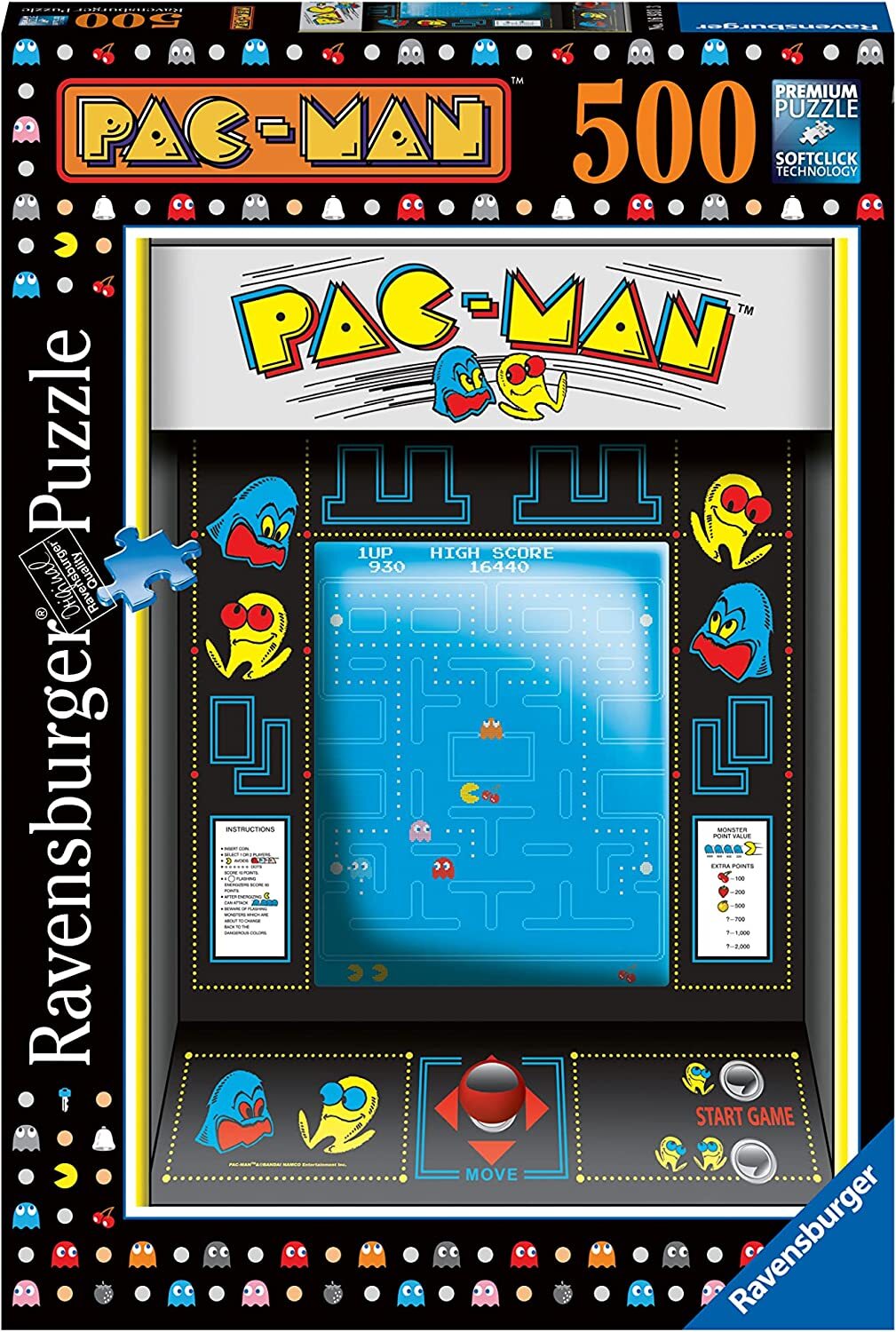 Pac-Man Arcade Game 500 Piece Puzzle