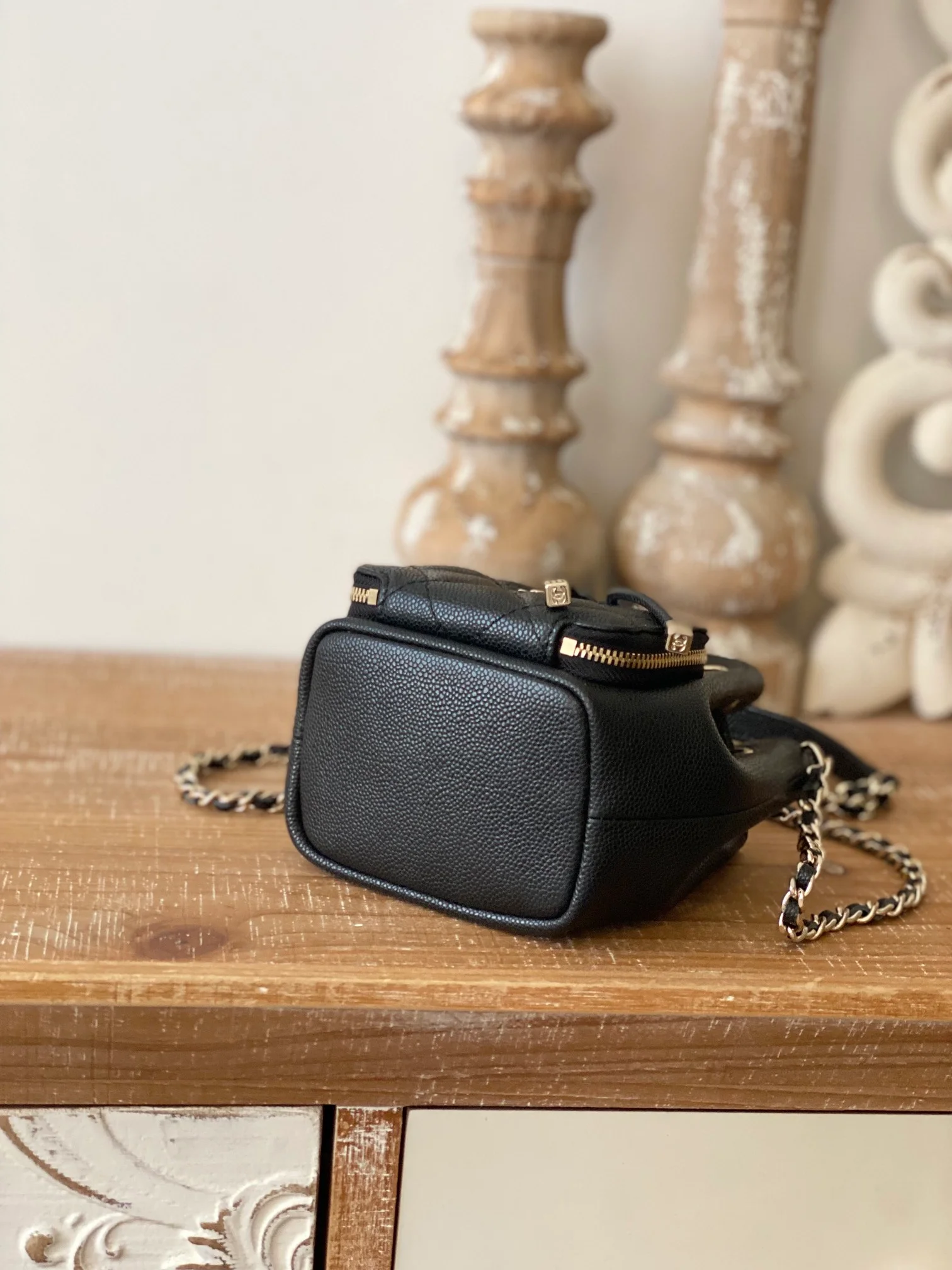 Chanel Mini Bucket Bag With Strap Black For Women, Women’s Bags 4.9in/12.5cm