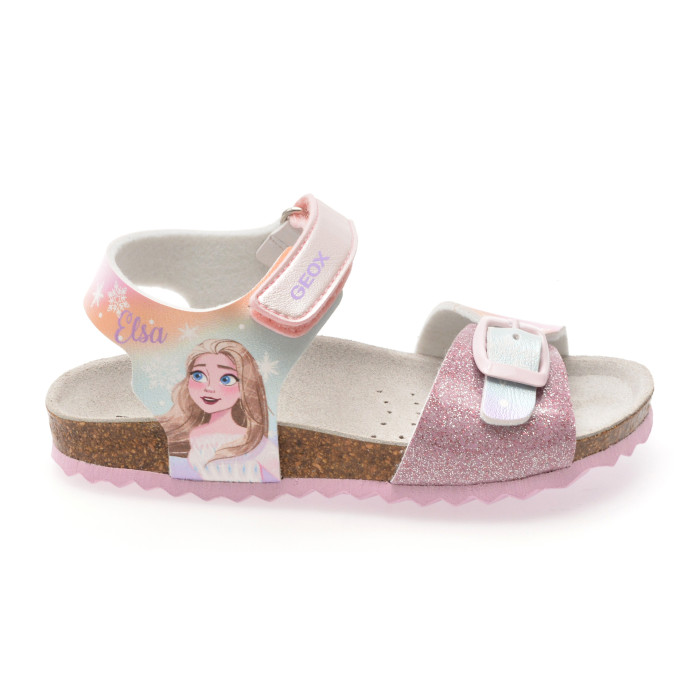 Sandale GEOX roz, J558MG, din piele ecologica