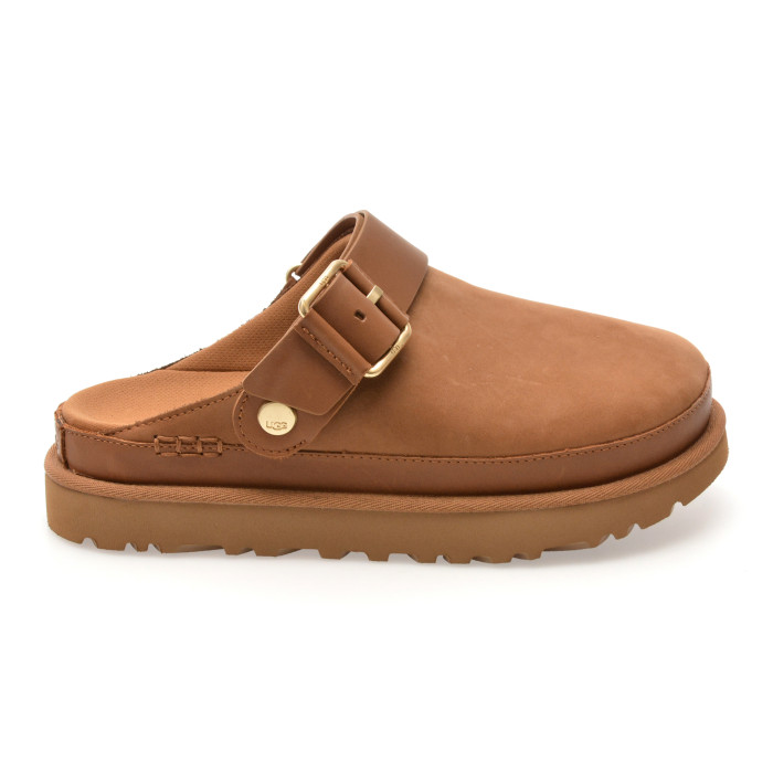 Papuci UGG maro, GOLDENSTAR VILLA CLOG, din nabuc
