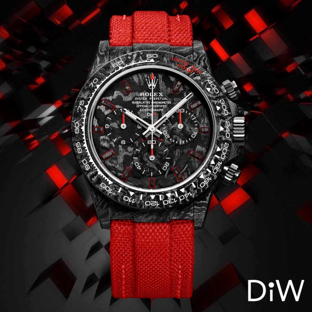 Rolex DiW NTPT Carbon Daytona RED EDITION UNIQUE Piece