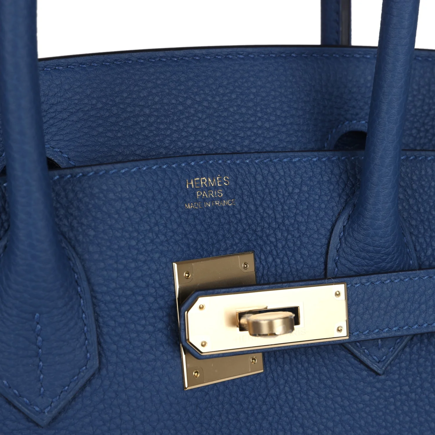 Hermes Birkin 30 Bleu Tie Togo Permabrass Hardware