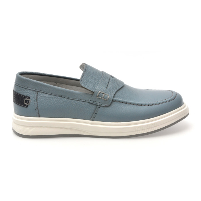 Mocasini eleganti BITE THE BULLET albastri, 3751, din piele naturala