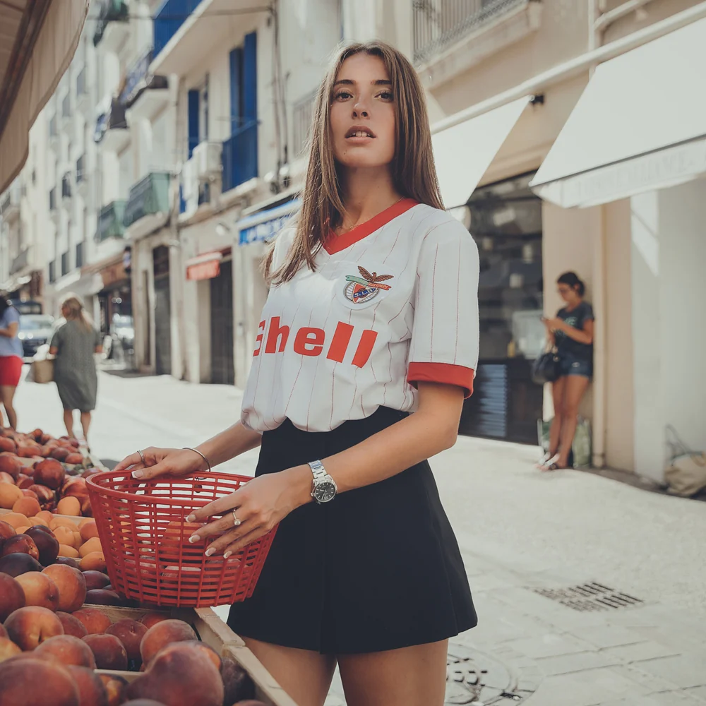 SL Benfica 1985 - 86 Away Retro Football Shirt