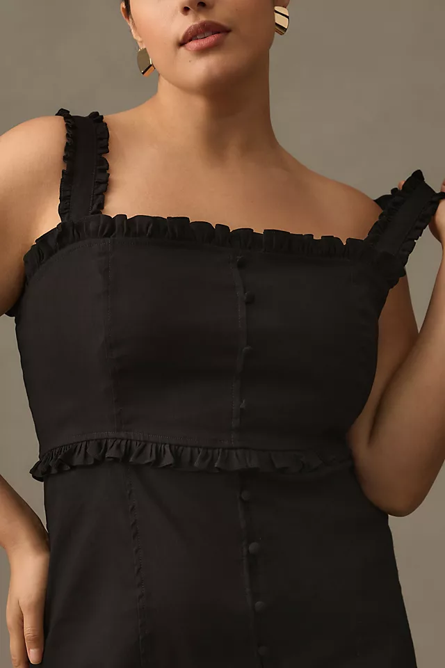 Slim Square-Neck Dress BLACK