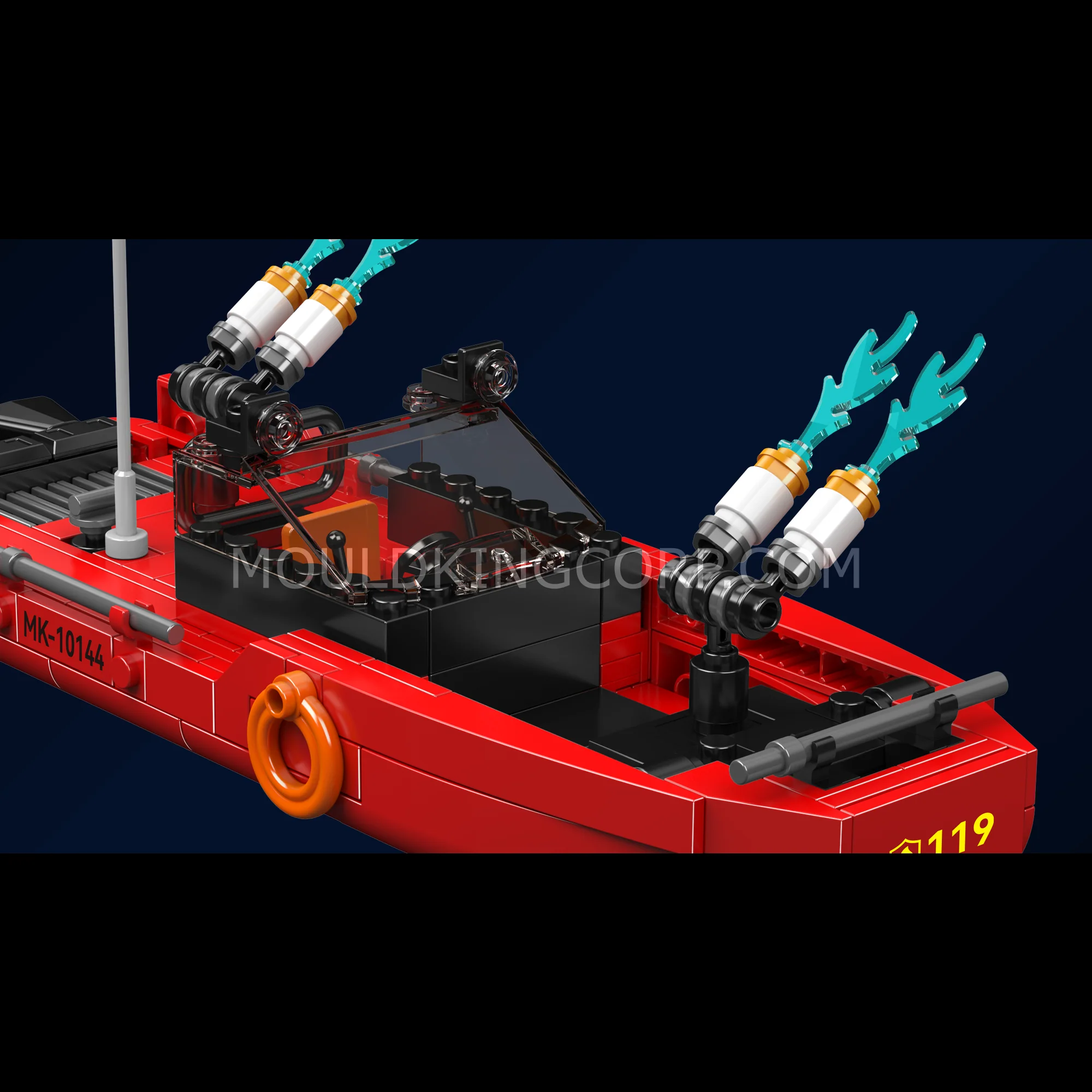 Mould King 10144 Dock Fire & Kitten Rescue Building Set | 588 Pcs