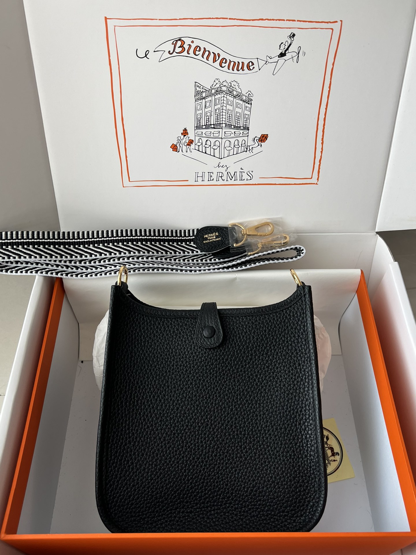 Hermes Evelyn 𝖬𝗂𝗇𝗂 17 Gold Hardware-Top master