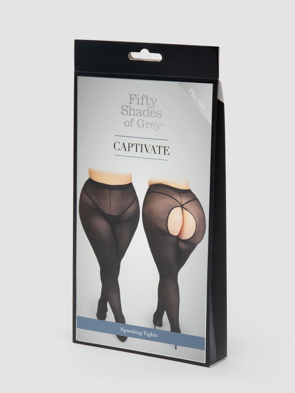 Fifty Shades of Grey Captivate Plus Size Black Spanking Tights