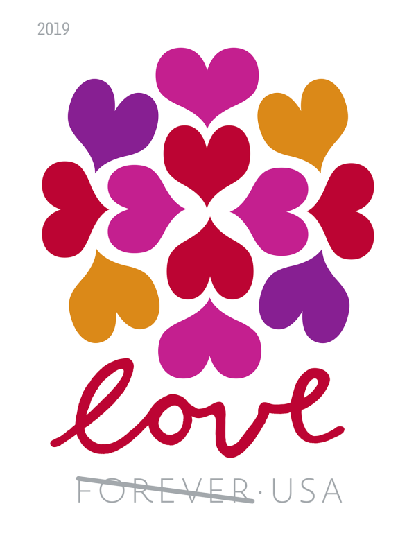 2019 Hearts Blossom - Stamps Forever