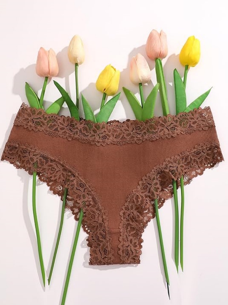 VALENTINIANA Womens Cotton Underwear Sexy Lace