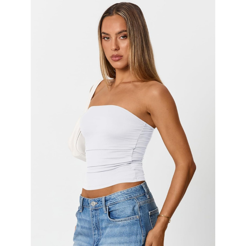 AURETOP Women's Tube Tops Cute Summer Sexy Bandeau Going Out