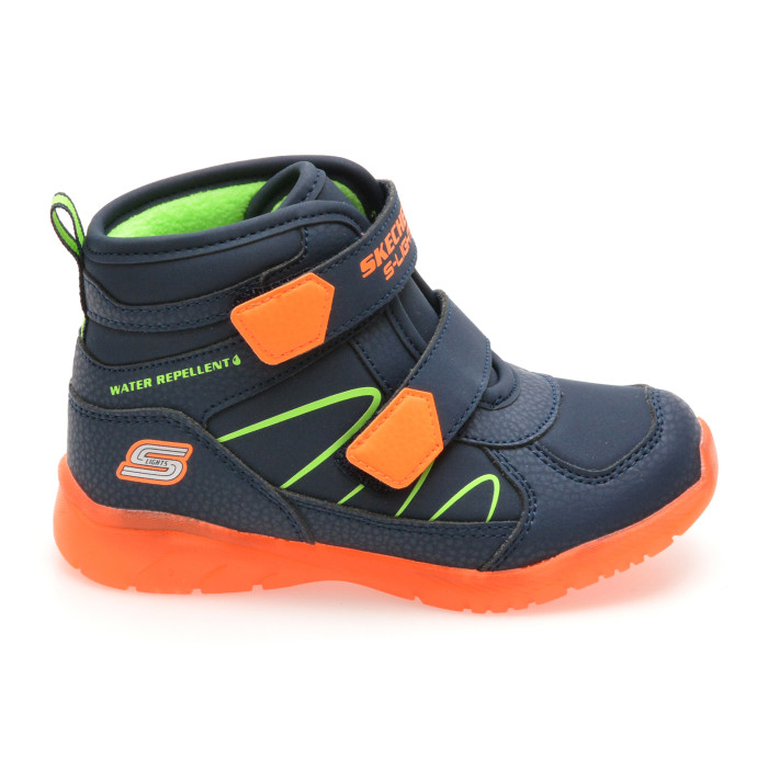 Ghete SKECHERS bleumarin, ILLUMI-BRIGHTS, din piele ecologica