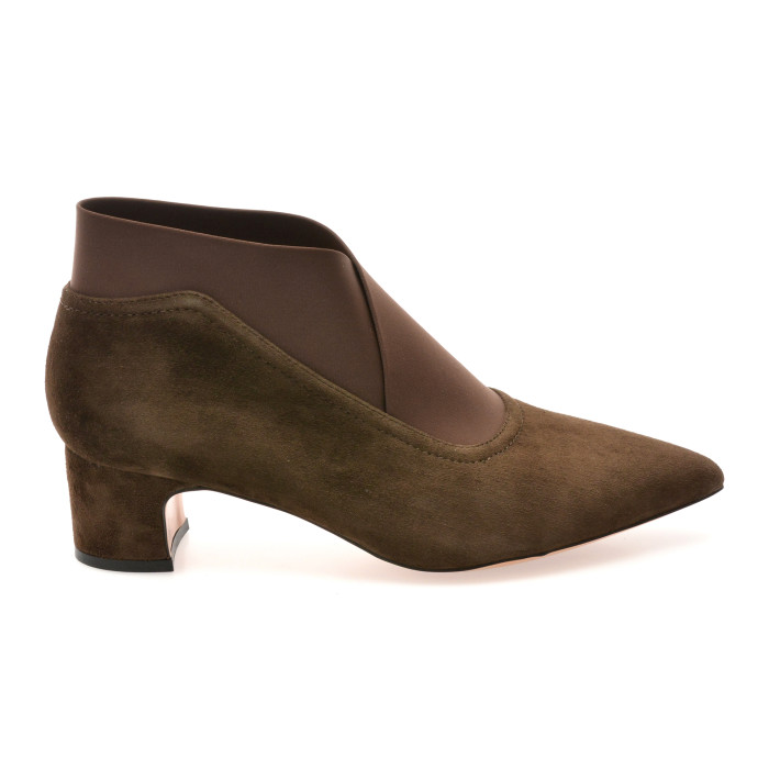 Botine EPICA maro, D102, din piele intoarsa