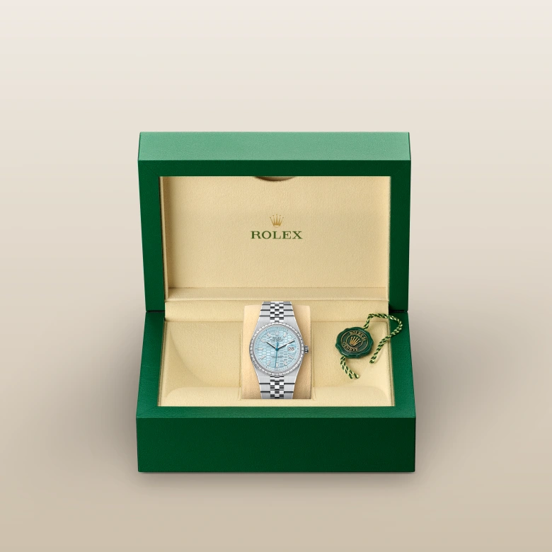 Rolex Land-Dweller 36 Oyster, 36 mm, platinum and diamonds M127286TBR-0001