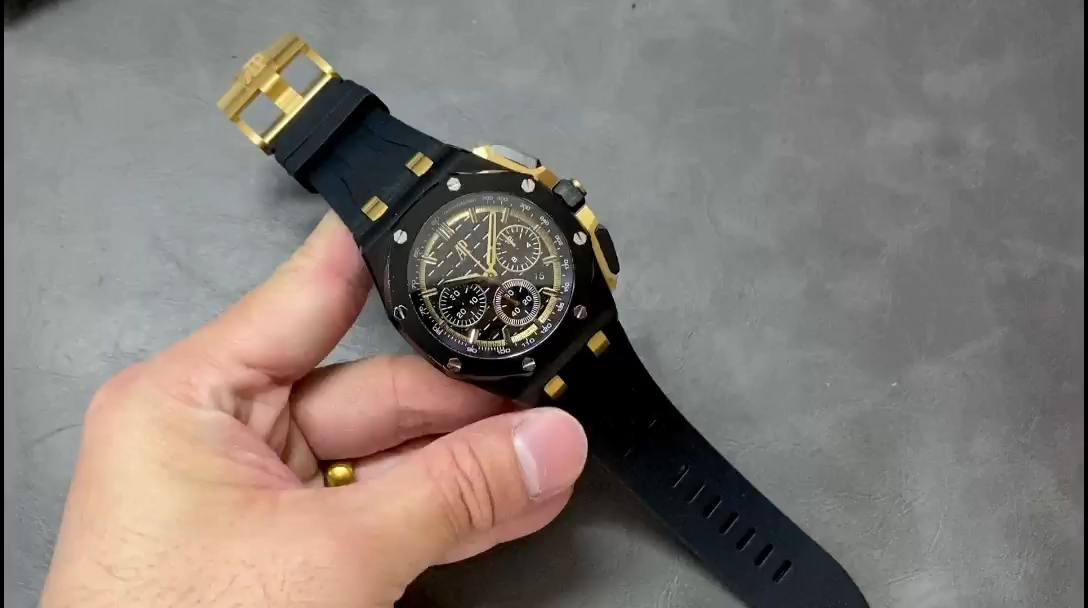AP Royal Oak Offshore 43 Two-Tone Replica Rubber Strap 26420CE.OO.A127CR.01