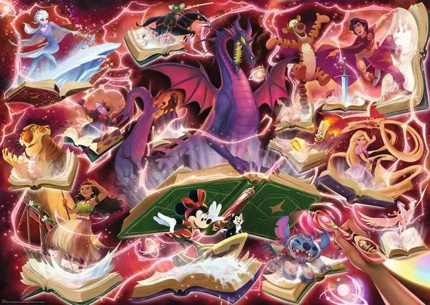 Jigsaw Puzzle Disney Lorcana TCG: Glimmers of the Realm: Ruby - 1000 Pieces Puzzle