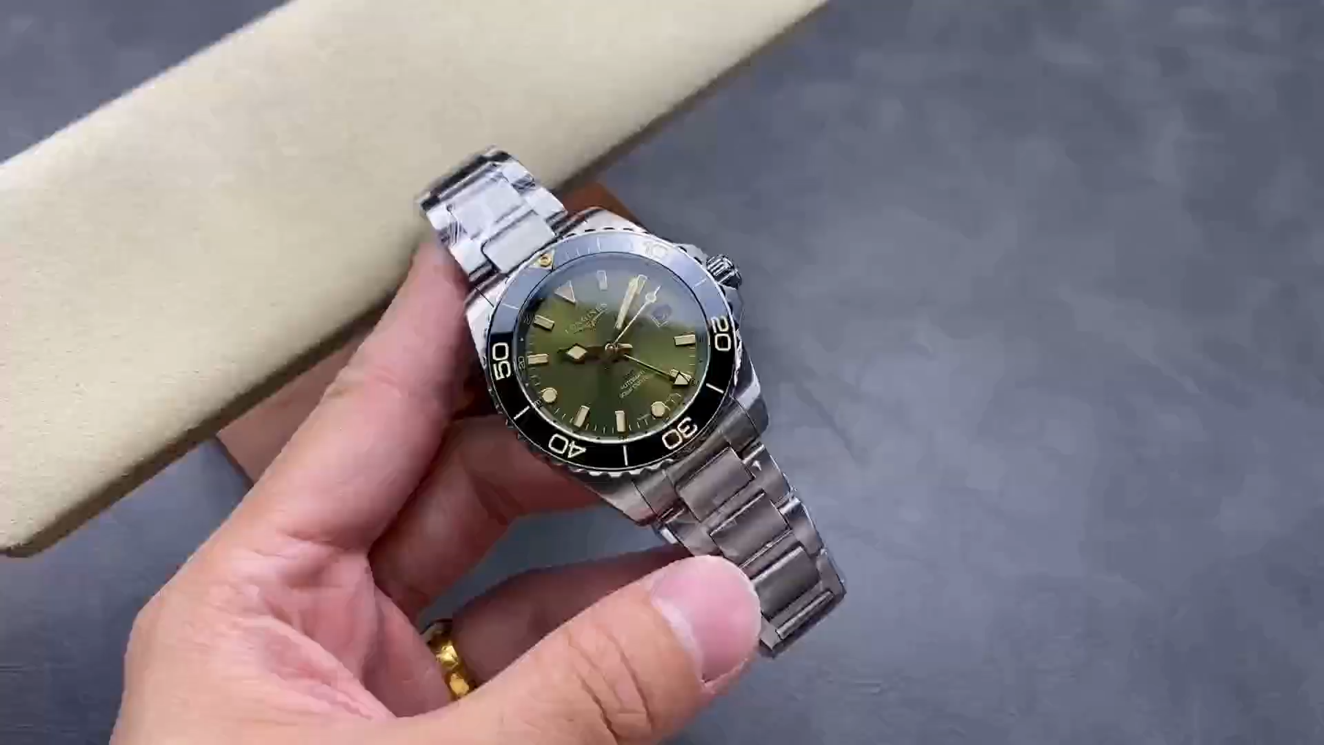 Longines L3.790.4.06.6 HydroConquest GMT 41 Green Dial 1:1 Clone Dive Watch