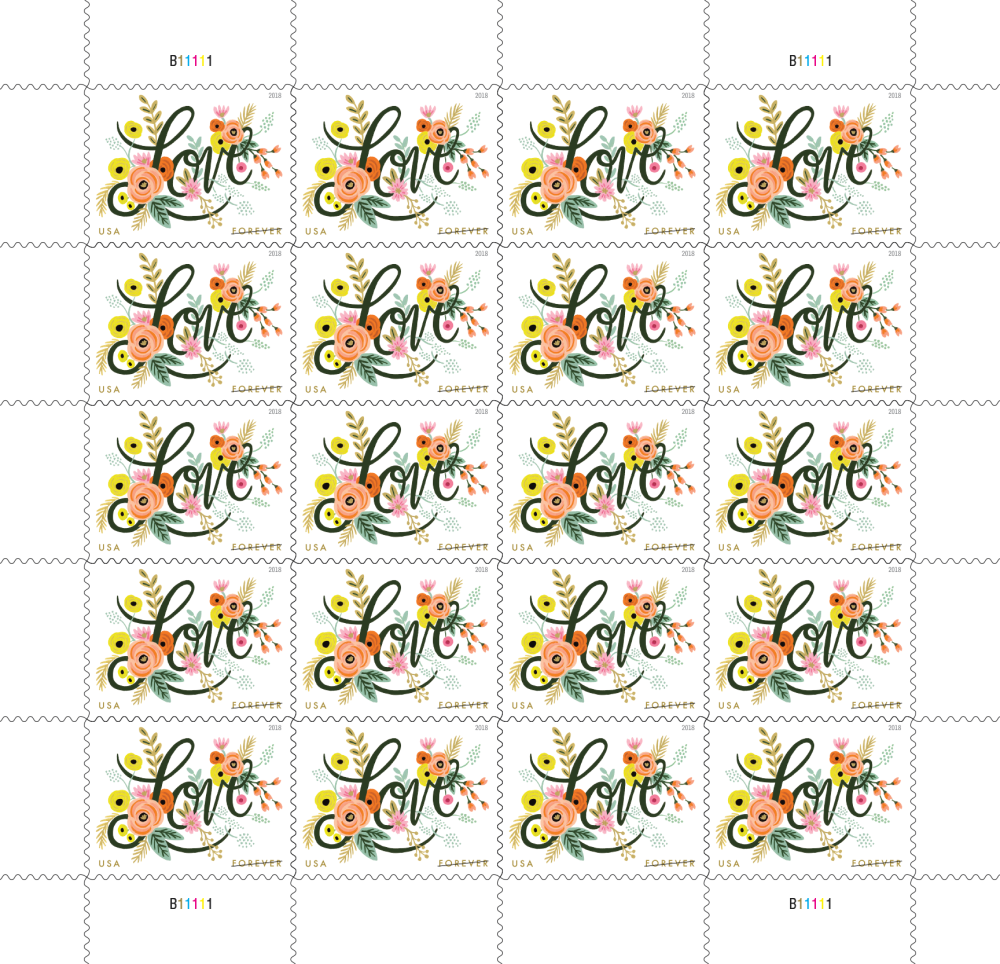 Love Flourishes 2018 Forever Stamps