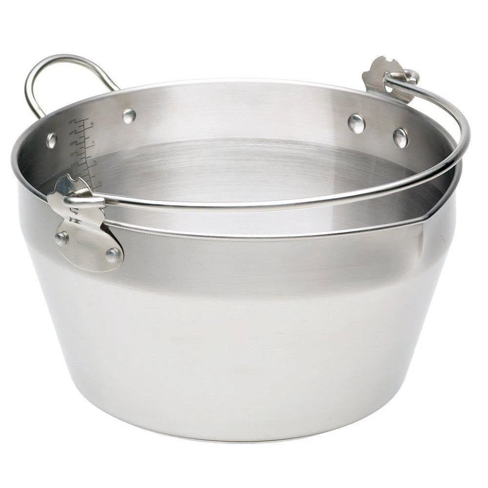KitchenCraft Home Made Stainless Steel Maslin Pan with Handle, 9L