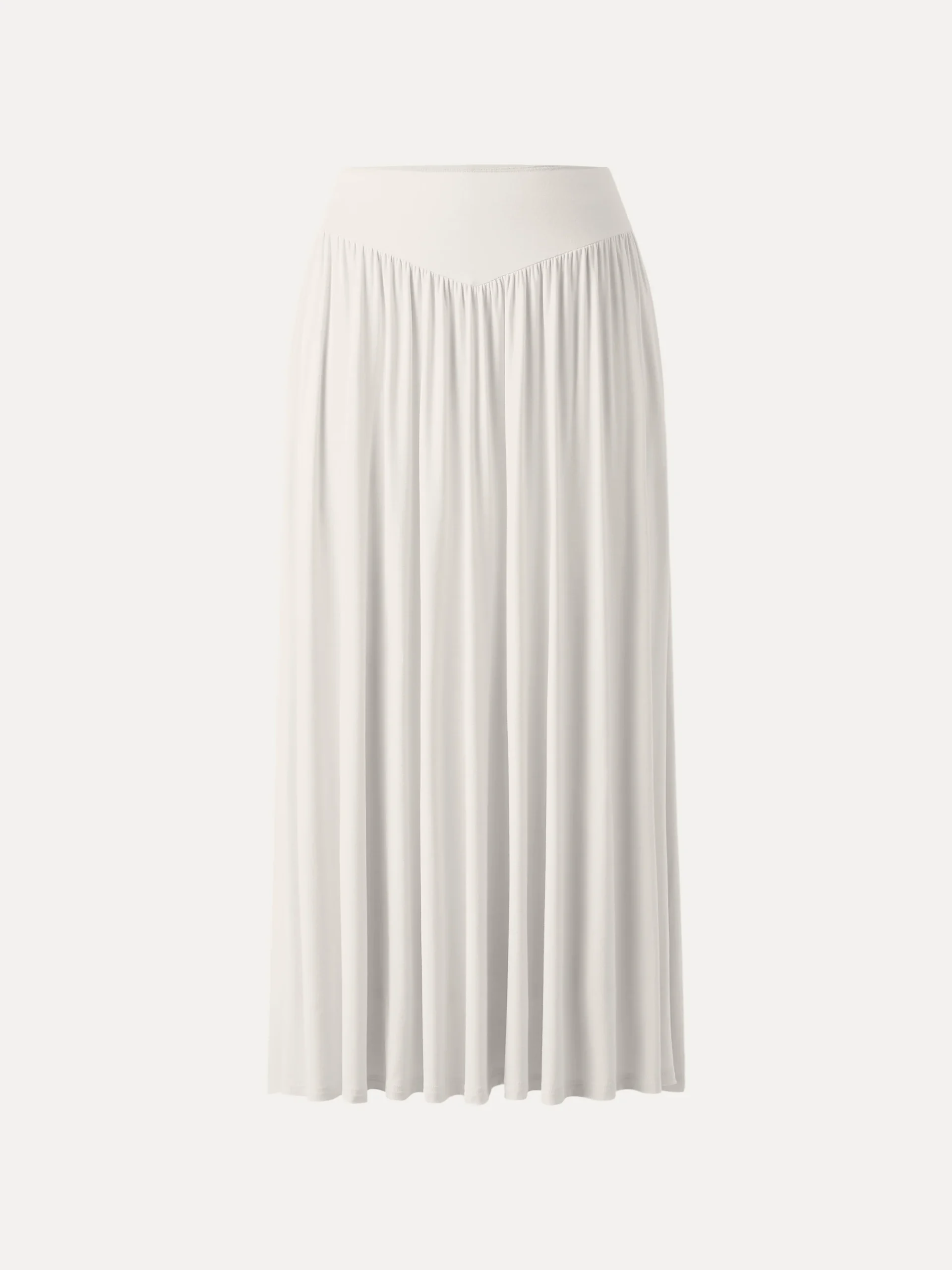 Ultrasoft V-shape Waist Gathred Maxi Circle Skirt with Pockets