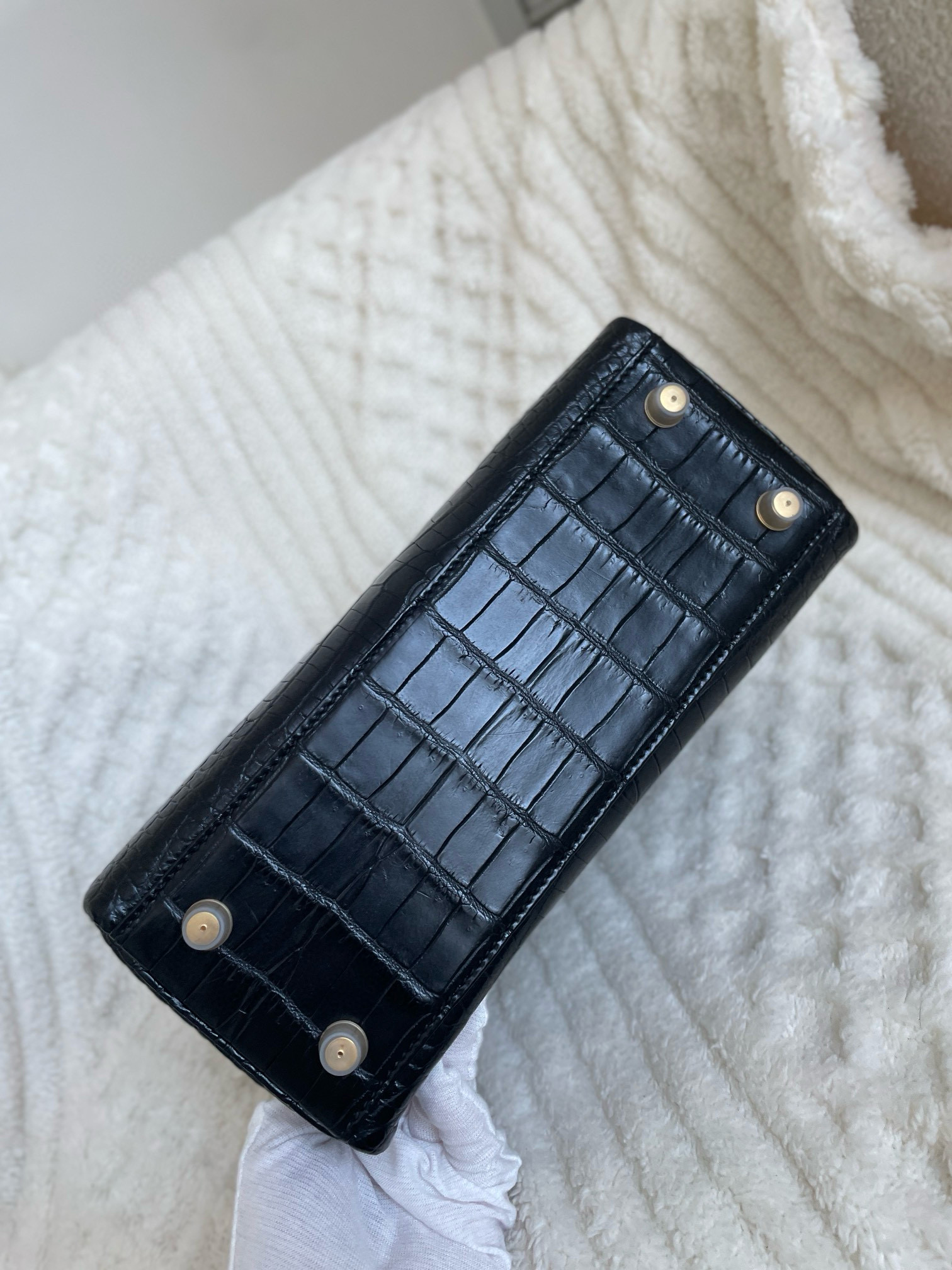 Hermès Haute Couture Kelly 25-32 crocodile skin