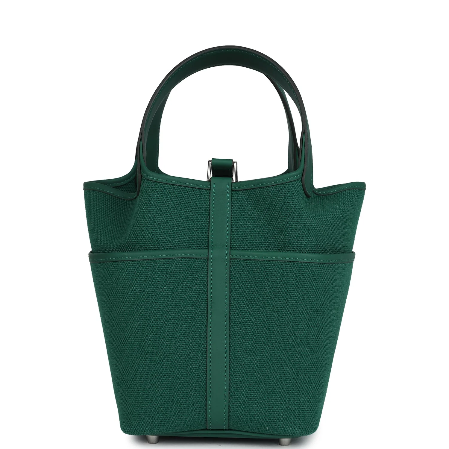 Hermes Picotin Cargo 18 Vert Moyen Swift and Toile Canvas Palladium Hardware