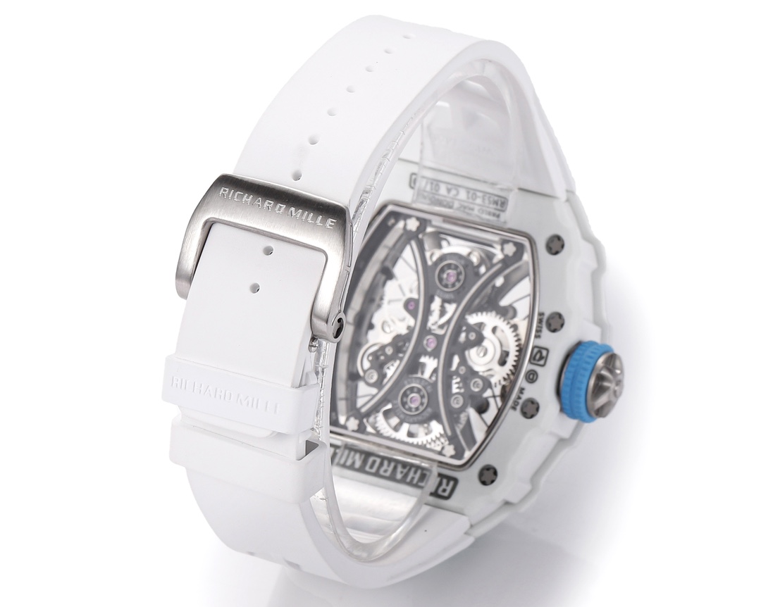 Richard Mille RM053-01 Pablo MacDonough Skeleton Dial White Rubber Strap