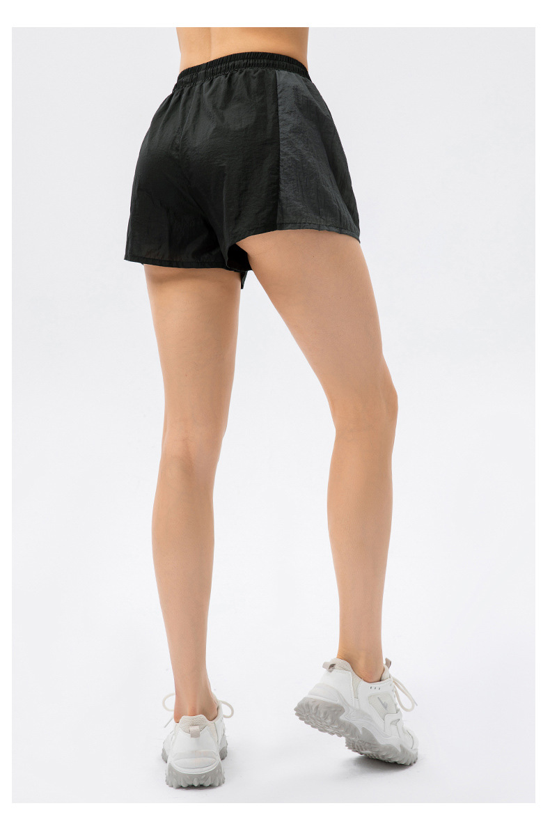 Women's loose-fitting two-piece athletic casual shorts, lightweight, breathable, anti-exposure, with inner lining, yoga and fitness shorts