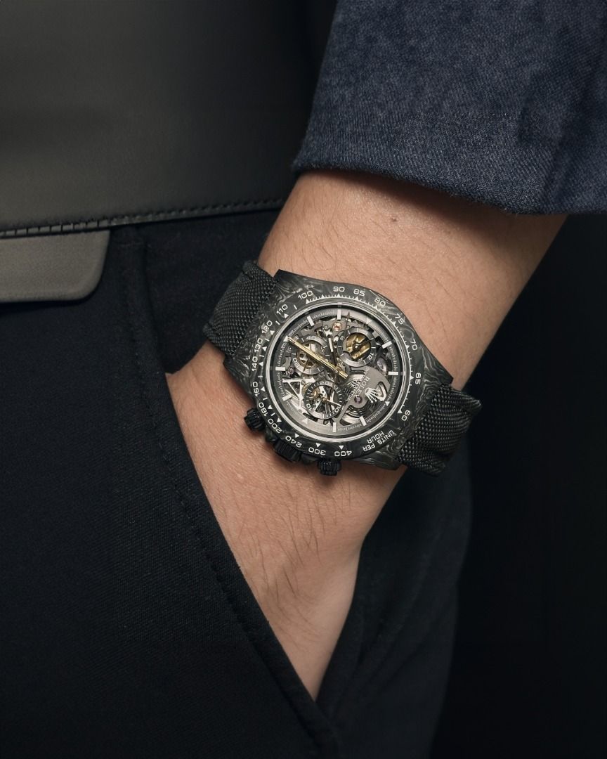 Rolex Daytona Carbon Fiber 40mm DiW Skeleton Dial