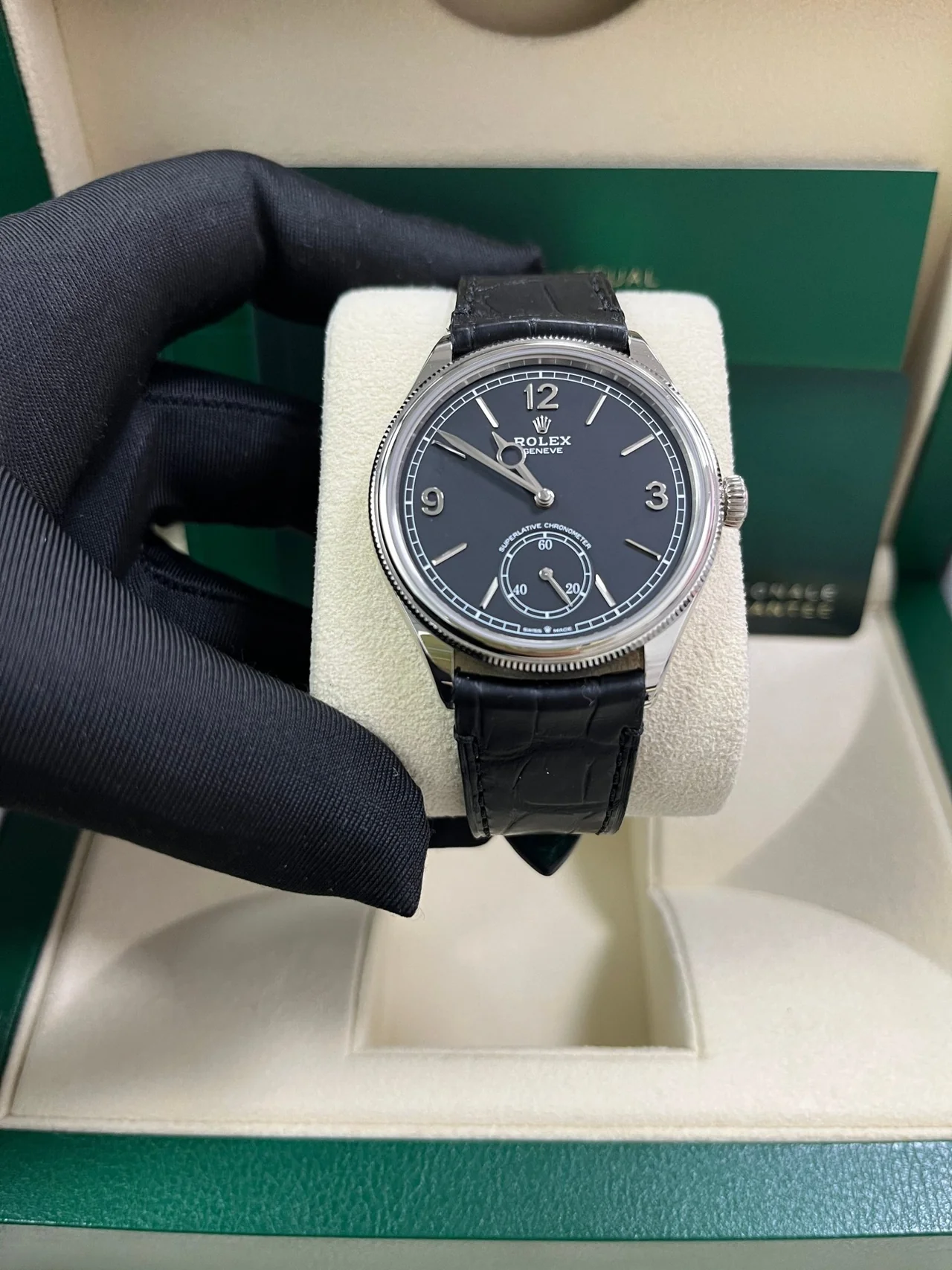 Rolex 1908 Black Dial 52509 0002 39 mm Replica Watch