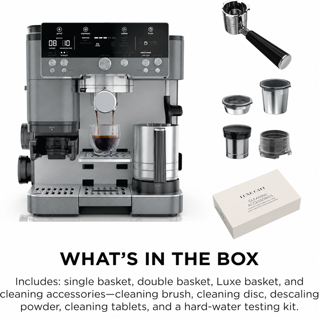 🔥Clearance Sale🔥Luxe Café Premier 3-in-1 Espresso Machine – Espresso, Drip Coffee & Cold Brew